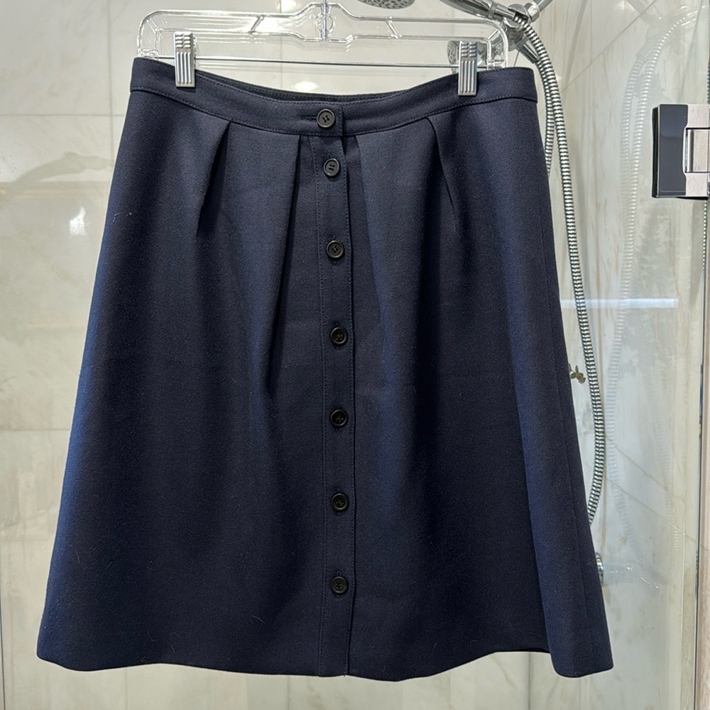 J Crew navy wool skirt, size 10